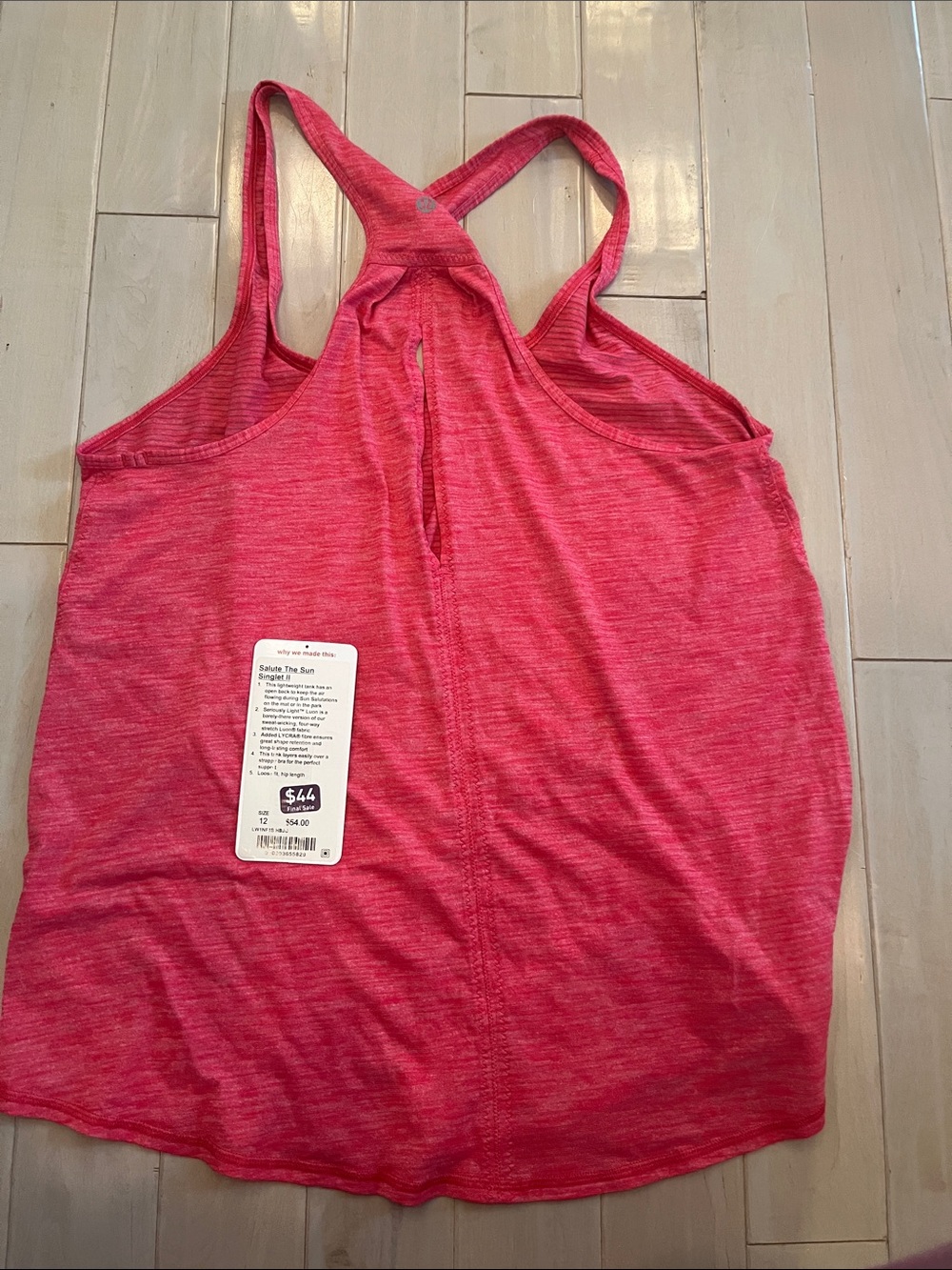 lululemon athletica Pink Racerback Tank Top
